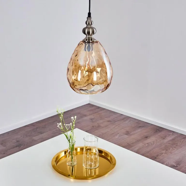 Suspension Uddebo Nickel mat, Noir, 1 lumière