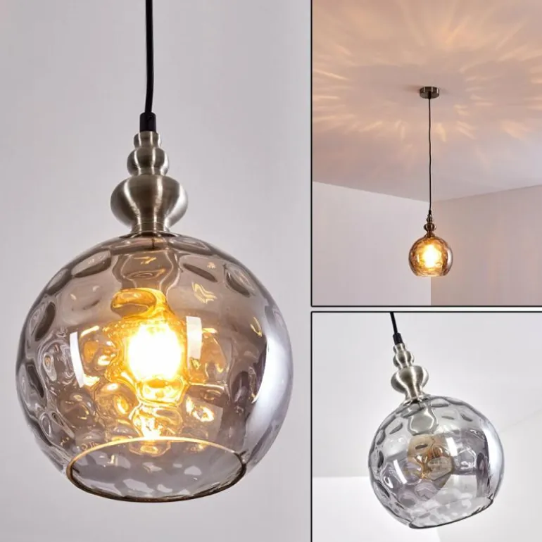Suspension Uddebo Nickel mat, 1 lumière