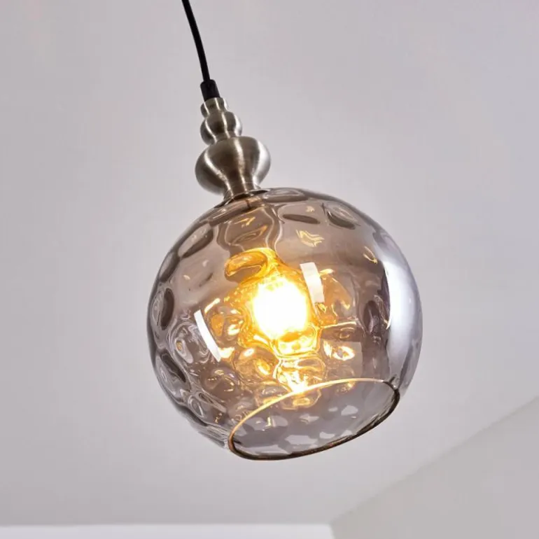 Suspension Uddebo Nickel mat, 1 lumière