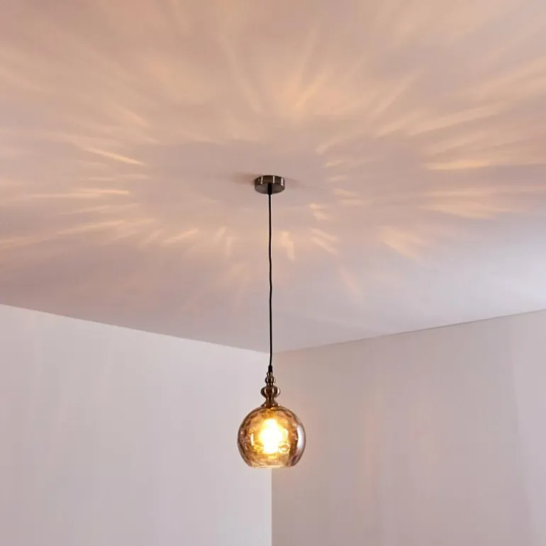 Suspension Uddebo Nickel mat, 1 lumière