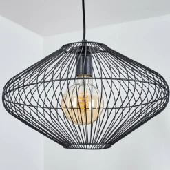 Suspension Unafo Noir, 1 lumière