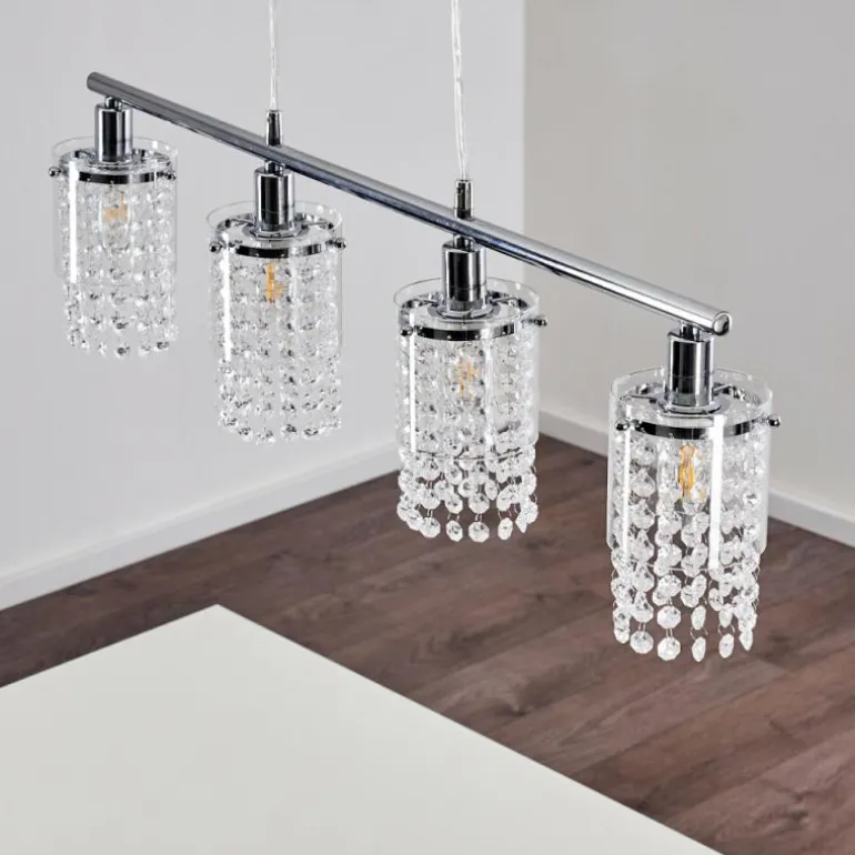 Suspension Vastervik Chrome, 4 lumières