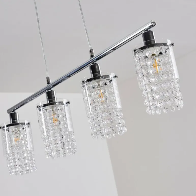 Suspension Vastervik Chrome, 4 lumières