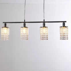Suspension Vastervik Chrome, 4 lumières