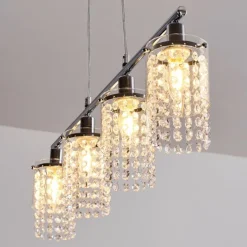 Suspension Vastervik Chrome, 4 lumières