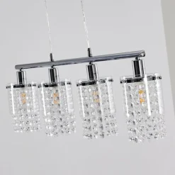Suspension Vastervik Chrome, 4 lumières
