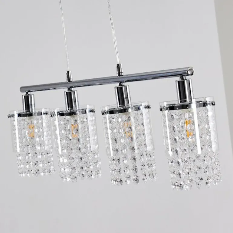 Suspension Vastervik Chrome, 4 lumières