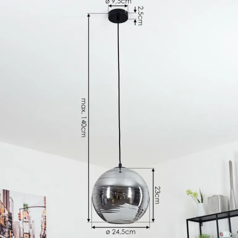 Suspension Veikkaala Noir, 1 lumière