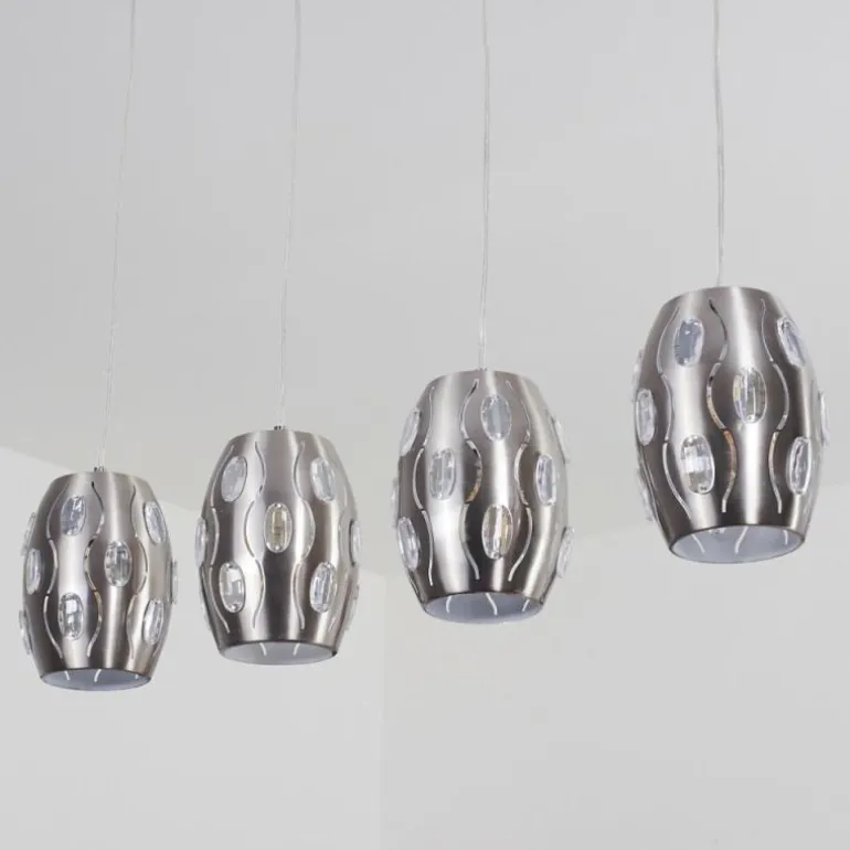 Suspension Ventimiglia Nickel mat, 4 lumières