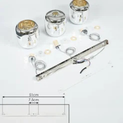 Suspension Verasara Chrome, 3 lumières
