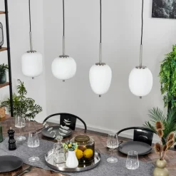 Suspension Verbania Blanc, 4 lumières