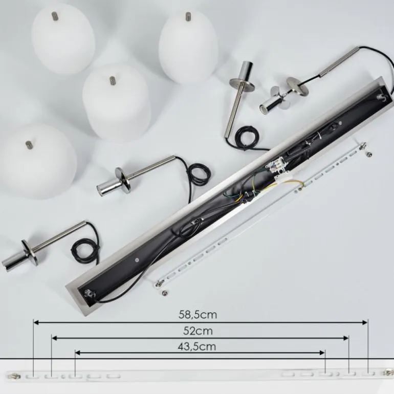 Suspension Verbania Blanc, 4 lumières