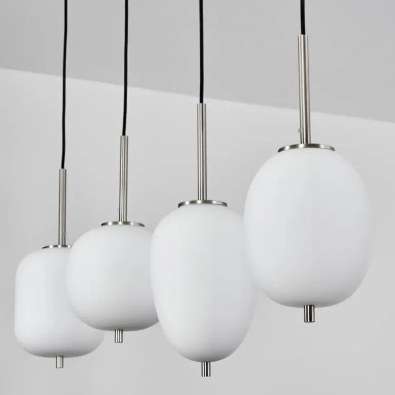 Suspension Verbania Blanc, 4 lumières