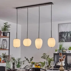 Suspension Verbania Blanc, 4 lumières
