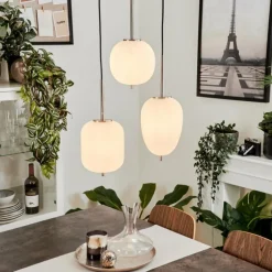 Suspension Verbania Nickel mat, 3 lumières
