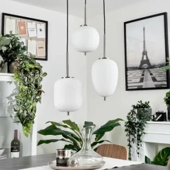 Suspension Verbania Nickel mat, 3 lumières