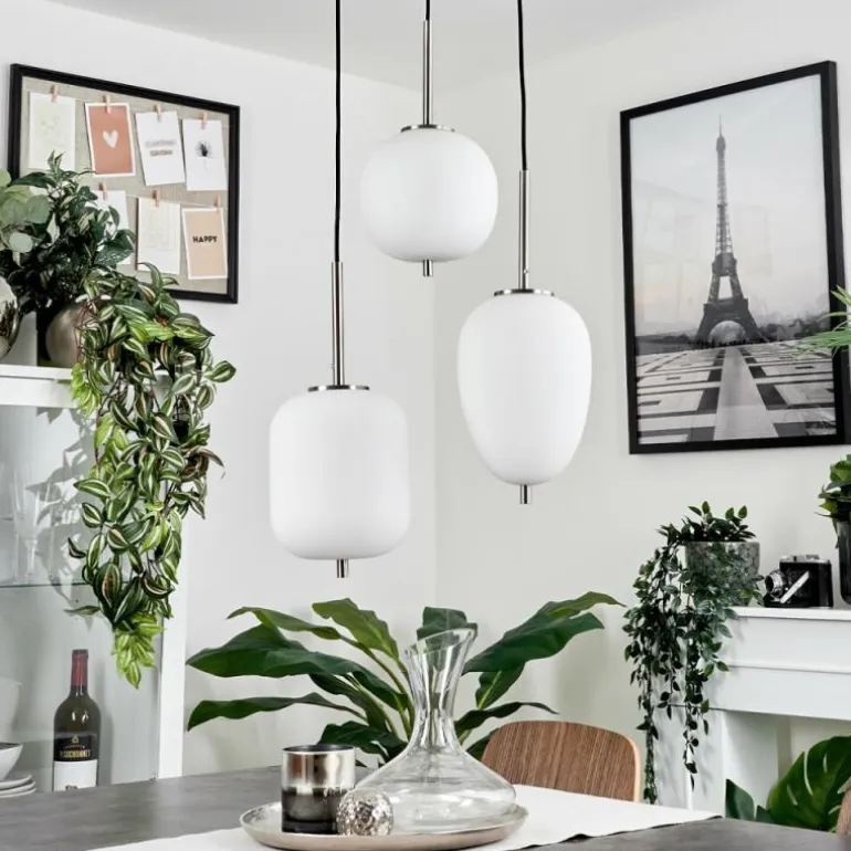 Suspension Verbania Nickel mat, 3 lumières