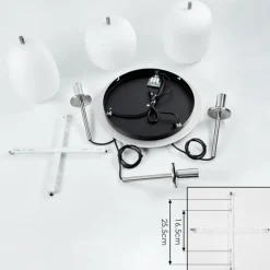 Suspension Verbania Nickel mat, 3 lumières