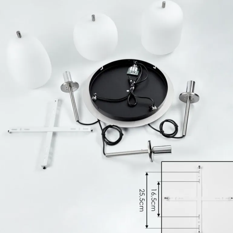 Suspension Verbania Nickel mat, 3 lumières