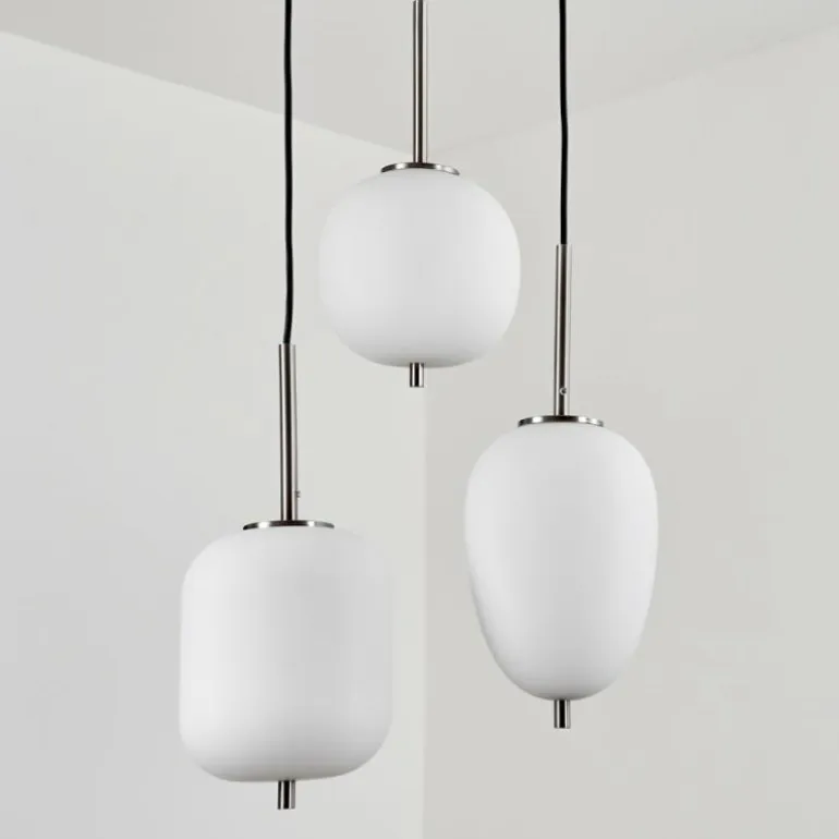 Suspension Verbania Nickel mat, 3 lumières