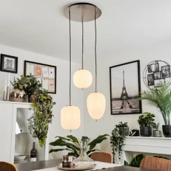 Suspension Verbania Nickel mat, 3 lumières