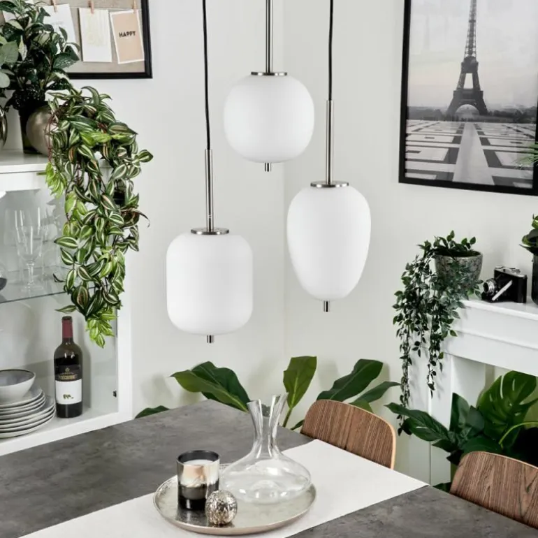 Suspension Verbania Nickel mat, 3 lumières