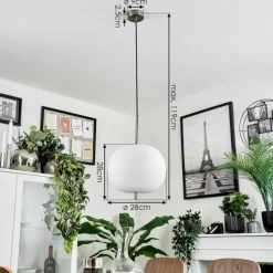 Suspension Verbania Nickel mat, 1 lumière