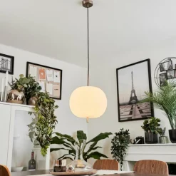 Suspension Verbania Nickel mat, 1 lumière