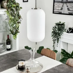 Suspension Verbania Nickel mat, 1 lumière