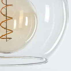 Suspension Verre 15 cm, 20 cm, 25 cm Koyoto Clair, 3 lumières