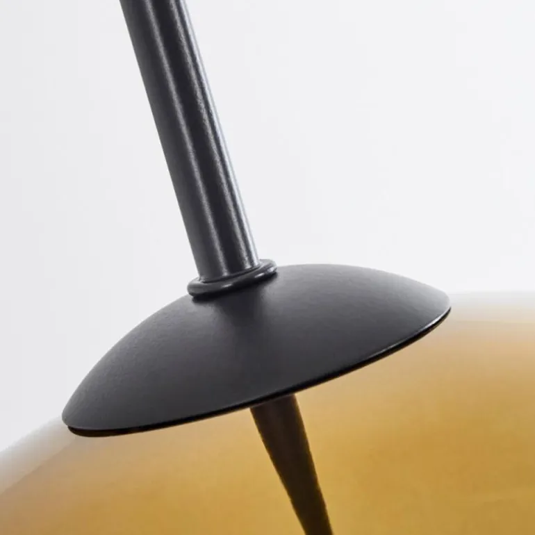 Suspension Verre 15 cm, 20 cm, 25 cm Koyoto Or, Clair, 3 lumières