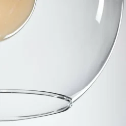 Suspension Verre 20 cm, 25 cm, 30cm Koyoto Clair, 3 lumières
