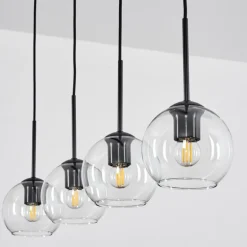 Suspension Verre 15 cm Koyoto Clair, 4 lumières