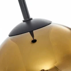 Suspension Verre 15 cm Koyoto Or, Clair, 1 lumière