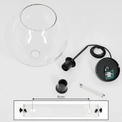 Suspension Verre 25 cm Koyoto Clair, 1 lumière