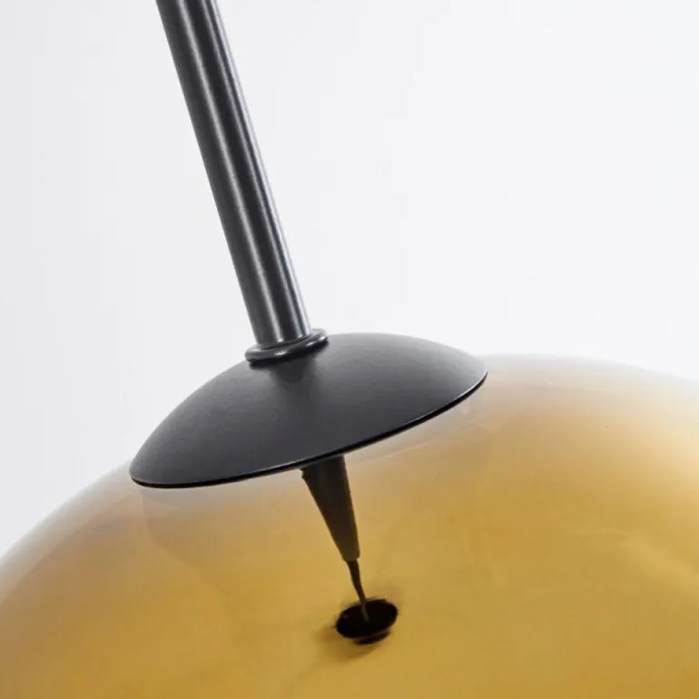 Suspension Verre 25 cm Koyoto Or, Clair, 1 lumière