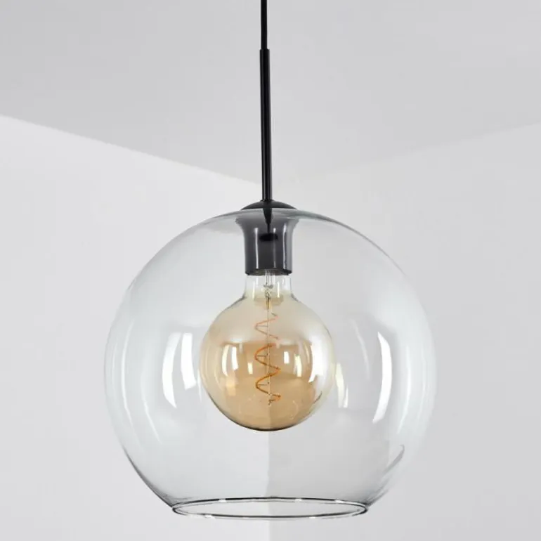 Suspension Verre 30 cm Koyoto Clair, 1 lumière