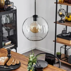 Suspension Verre 30 cm Koyoto Clair, 1 lumière