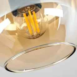 Suspension Verre 15 cm Koyoto Ambre, 1 lumière