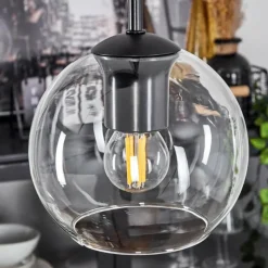 Suspension Verre 15 cm Koyoto Clair, 3 lumières