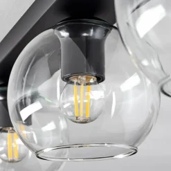 Suspension Verre 15 cm Koyoto Clair, 4 lumières