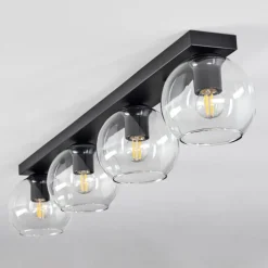Suspension Verre 15 cm Koyoto Clair, 4 lumières