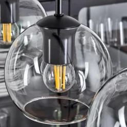 Suspension Verre 15 cm Koyoto Clair, 3 lumières