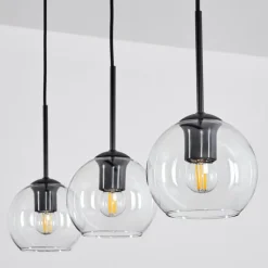 Suspension Verre 15 cm Koyoto Clair, 3 lumières