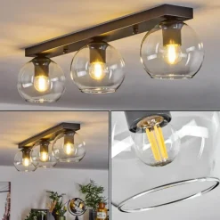 Suspension Verre 15 cm Koyoto Clair, 3 lumières