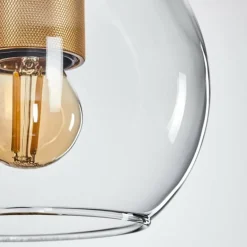 Suspension Verre 15 cm Koyoto Or, 1 lumière