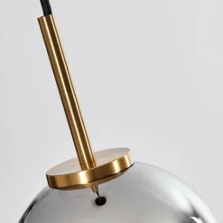 Suspension Verre 15 cm Koyoto Or, Noir, 1 lumière