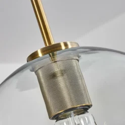 Suspension Verre 25 cm Koyoto Vieux laiton, 1 lumière