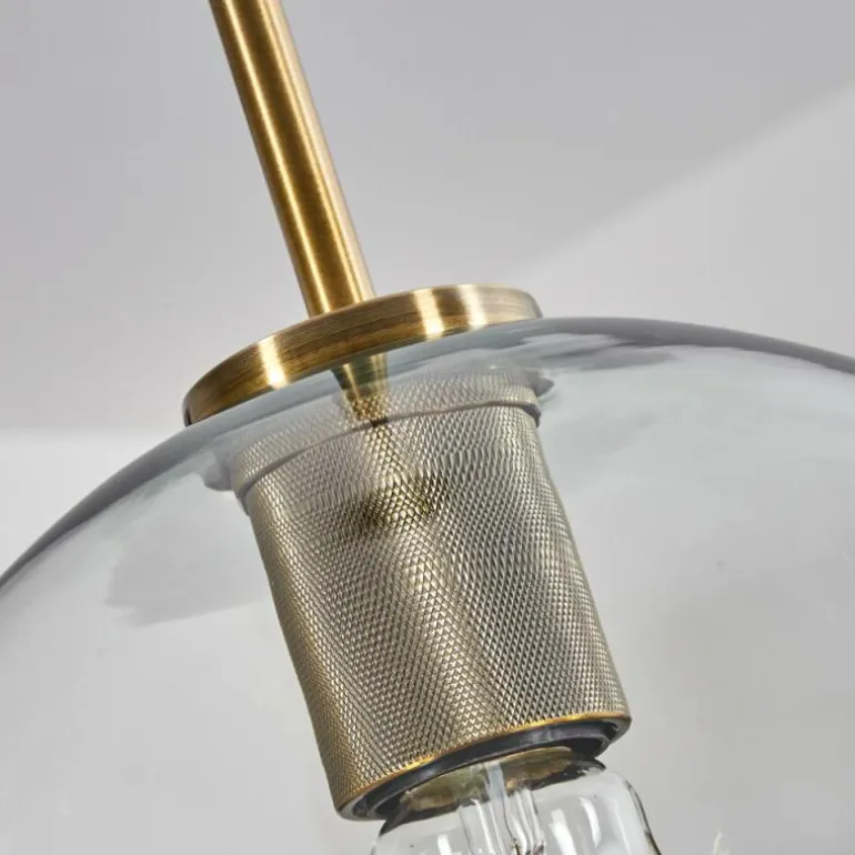 Suspension Verre 25 cm Koyoto Vieux laiton, 1 lumière