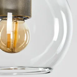 Suspension Verre 15 cm Koyoto Vieux laiton, 1 lumière